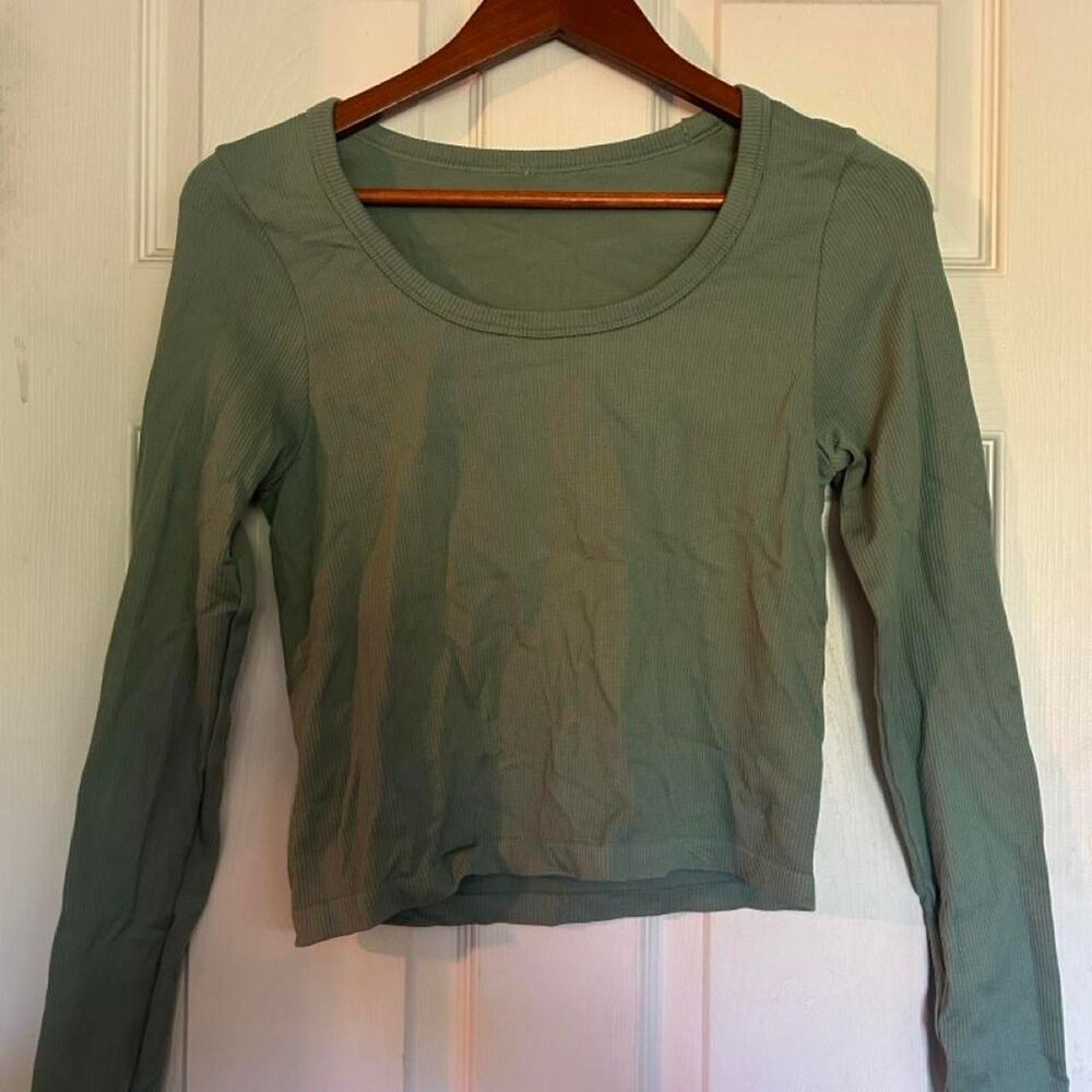 Old-navy Women's Green and Khaki Crop-top